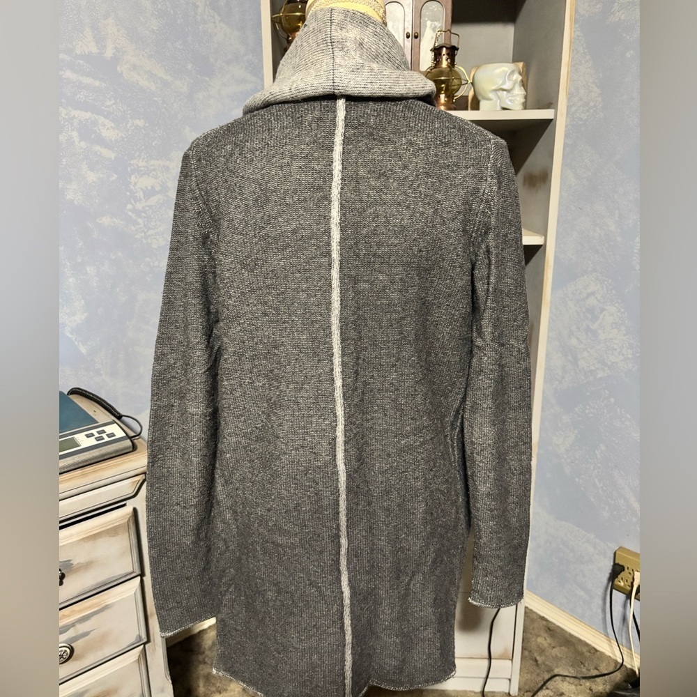 🛍bundle sale🛍Babaton Gray Wool & Cashmere Sweater Cardigan small - Picture 5 of 10